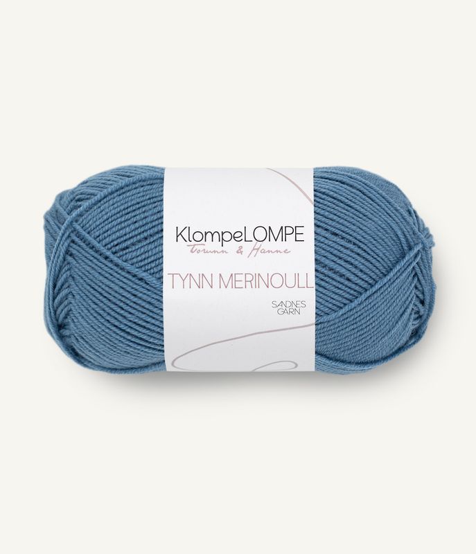 UT KlompeLOMPE Tynn Merinoull 6033 Jeansblå